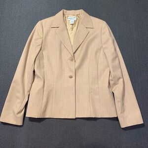Pendleton 100% Virgin Wool 2‎ Button Tan Jacket Size 12 Lined
